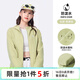 駱駝（CAMEL）薄絨風(fēng)衣女戶(hù)外防潑水修身梭織外套 J23CAYL6066 青果綠 XL