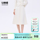 LIME【吉娜同款】朗姿/萊茵小香風(fēng)Amanda套裝赫本風(fēng)上衣高腰裙新款 米白色半裙追單4 M