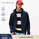 Tommy Hilfiger【防風(fēng)防潑水】秋冬男裝休閑運動(dòng)輕薄可收納帽教練夾克外套