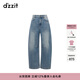 DZZIT地素牛仔褲春秋丹寧風(fēng)復古寬松廓形錐形褲子女3J3R6081S 藍色 M