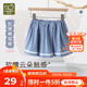 拉比童裝兒童短裙2025春夏季女童休閑百搭裙子 中藍 90