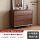 LA PRAIRIE德國品牌全實(shí)木斗柜臥室客廳簡(jiǎn)約儲物柜胡桃色五斗柜收納柜床尾柜 全實(shí)木斗柜100cm-6斗柜高腳款