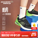 Skechers斯凱奇風(fēng)豹跑鞋兒童網(wǎng)面氣墊緩震休閑鞋男女童跑步鞋405316L 男款/黑色/檸檬色/BKLM 36