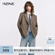 KBNE咖色西裝外套女2025秋季新款職場(chǎng)風(fēng)學(xué)院風(fēng)百搭高級感顯瘦外衣 咖啡色 M