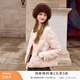 香影小香風(fēng)輕薄羽絨服女2025冬季新款90白鴨絨圓領(lǐng)法式白色短外套 銀牡丹色 S