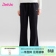 笛莎（DEESHA）童裝女童羽絨褲2025冬季新款女孩喇叭褲防寒保暖長(cháng)褲 黑色 160