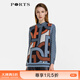 PORTS 寶姿秋冬新款女裝印花無(wú)袖背心針織衫套頭衫LM9K803FKW005 古銅桔混色 M