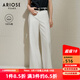 艾諾絲雅詩(shī)【商場(chǎng)同款】夏季新品長(cháng)絨棉闊腿牛仔褲高腰白色褲子40423236 白色 M