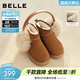 百麗（Belle）張凌赫同款暖墩墩雪地靴女冬季新款商場(chǎng)加毛棉鞋E6C1DDD5 棕色-低筒 36 (230mm)