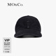 MO&Co.洗水斑駁棉質(zhì)牛仔爛邊棒球帽摩安珂 黑色