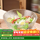 格娜斯玻璃沙拉碗錘紋透明玻璃碗涼拌菜蔬菜水果盤(pán)甜品碗餐具大號1600ml