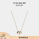 蔻馳（COACH）奧萊女士項鏈高級感時(shí)尚百搭飾品禮物 經(jīng)典標志RONDELL項鏈 金色/白色