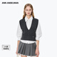 ANN ANDELMAN陳妍希同款真兩件針織背心白色長(cháng)袖襯衫復古學(xué)院風(fēng) 白色 XS