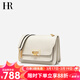 HR赫蓮娜包包女包荔枝紋牛皮單肩斜挎包女輕奢百搭通勤包女生日禮物 米白色
