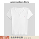 Abercrombie & Fitch經(jīng)典小麋鹿圖案美式修身小V領(lǐng)短袖T恤上衣25夏季女裝139-5297 白色 XS (160/84A)