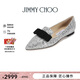 JIMMY CHOO女士蝴蝶結尖頭平底鞋香檳色多色 GALA CGF 194 CHAMPAGNE 35.5