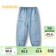 巴拉巴拉男童褲子兒童牛仔褲秋裝大童慢跑褲 牛仔中藍88201 160 cm