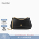 Calvin Klein女包氣質(zhì)休閑通勤風(fēng)ck字母單肩斜挎鏈條包馬鞍包 YIH-太空黑 均碼