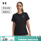 安德瑪（Under Armour）春夏Tech女子羅紋訓練運動(dòng)短袖T恤1389852 黑色001 L