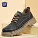 海瀾之家（HLA）男鞋休閑鞋子男款低幫工裝鞋休閑皮鞋HAAGZM3DAL125 灰色 43