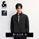 杰克·瓊斯（JACK&JONES）男裝秋冬季軟殼外套男士立領(lǐng)防潑水戶(hù)外加絨保暖休閑夾克外套 E43純黑色 XL （185）偏大,建議拍小一碼