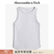 Abercrombie & Fitch經(jīng)典小麋鹿圖案女裝25夏百搭歐若風(fēng)無(wú)袖背心上衣 淺灰色 L (165/104A)