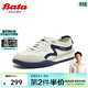 Bata休閑鞋男夏商場(chǎng)新款牛皮透氣舒適百搭厚底運動(dòng)鞋EVK20BM5 米白/藍 40