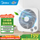 美的（Midea） 電風(fēng)扇 家用臺式小風(fēng)扇空氣循環(huán)扇轉頁(yè)扇辦公室桌面鴻運扇五葉輕音柔風(fēng)臥室宿舍節能省電臺扇 KYT25-22MW【10寸升級款】 桌面轉頁(yè)扇