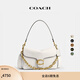 蔻馳（COACH）【明星同款】女士Chain TABBY 26號鏈帶單肩包斜挎包女包 B4/粉筆白色