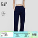 蓋璞（GAP）女裝秋季款抓絨松緊腰運動(dòng)褲衛褲簡(jiǎn)約常規百搭束腳褲793857