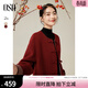 歐莎（OSA）國風(fēng)新中式毛呢大衣女2025年秋冬新款小個(gè)子氣質(zhì)盤(pán)扣外套 紅色 S