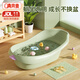 奔麥 嬰兒洗澡盆兒童浴盆加大加厚寶寶洗澡可坐可躺家用新生兒防滑 （加大加厚）墨竹綠