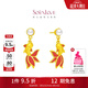 周大福SOINLOVE十里紅妝 雙魚(yú)戲珠錦鯉黃金珍珠耳飾生日禮物 VR1287