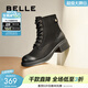 百麗（Belle）戶(hù)外時(shí)尚羊皮馬丁靴女商場(chǎng)同款舒適短靴3NW40DD5 黑色-單里 38 (240mm)