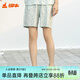 銅牛汗布印花女短褲 春夏新花色家居四分褲女士睡褲中老年VD003 流波圓點(diǎn)-淺綠-綠 XL 175/100