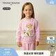 Teenie Weenie Kids小熊童裝25年新款秋冬女寶寶印花加絨套頭衛衣 粉色 110cm