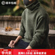 馬登工裝 美式復古純色保暖高領(lǐng)針織衫馬海毛毛衣春季個(gè)性打底衫男 軍綠色 2XL