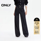 ONLY2025冬季新款撞色明線(xiàn)松弛寬松直筒褲長(cháng)褲牛仔褲女|125432085 J371000洗水藍牛仔 M M標準褲長(cháng)