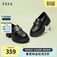 他她TATA英倫厚底jk樂(lè )福鞋女鞋黑色學(xué)院淺口單鞋 GOK02AA4黑色 37