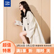 唐獅（TonLion）2023毛呢外套女長(cháng)款呢子大衣 米杏色 S 