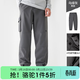 駱駝（CAMEL）軟殼褲男2025抓絨保暖微寬松防潑防風(fēng)戶(hù)外徒步登山褲女 A14CK03862，烏綠灰，男 L