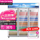 樂(lè )創(chuàng  )（lecon）展示柜冷藏 飲料柜 1200升立式三門(mén) 便利店果蔬水果保鮮柜風(fēng)冷 LC-ZSG02 618F H1【企業(yè)廚房】