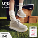UGG春季女士時(shí)尚潮流舒適系帶低幫圓頭厚底輕便泰蘭休閑鞋1170556 CERA | 陶土褐白色 37