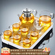 唐豐功夫茶具套裝家用客廳小套泡茶小茶臺日式茶盤(pán)簡(jiǎn)易小茶具整套 春羨茶盤(pán)+天機玻璃壺套組