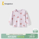 童泰（TONGTAI）寶寶上衣春秋季純棉嬰兒衣服男女童秋衣內衣無(wú)骨長(cháng)袖T恤紫色90cm
