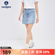 Navigare意大利小帆船女士牛仔短褲25夏季新款休閑半身裙褲時(shí)尚顯瘦三分褲 冰水藍 L