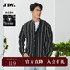 杰帝梵（J.D.V）男裝商場(chǎng)同款春季新品立領(lǐng)疊色條紋通勤長(cháng)袖休閑襯衫襯衣SIC2523 藍白條 XL 180/104B