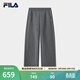 FILA 斐樂(lè )官方女士針織長(cháng)褲冬季新款時(shí)尚簡(jiǎn)約舒適休閑直筒褲 華孚H150R花灰-MG L 170/70A/L