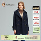 暇步士（Hush Puppies）女裝春秋季新款簡(jiǎn)約通勤百搭毛呢大衣外套女 196深藍 L