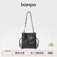 半坡飾族（bampo）女包新款結瑞包小包單肩斜挎包輕盈便捷牛皮真皮女時(shí)尚包包禮 墨碳黑 小包